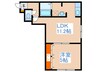 ＣＡＳＡ札幌月寒 1LDKの間取り
