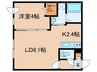 Alta Marea 月寒中央 1LDKの間取り
