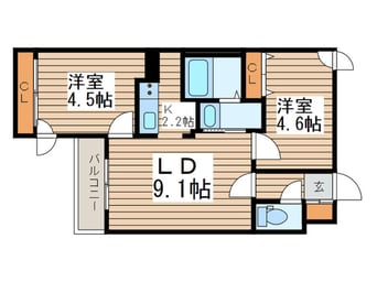 間取図 ボア　ソルテN２２