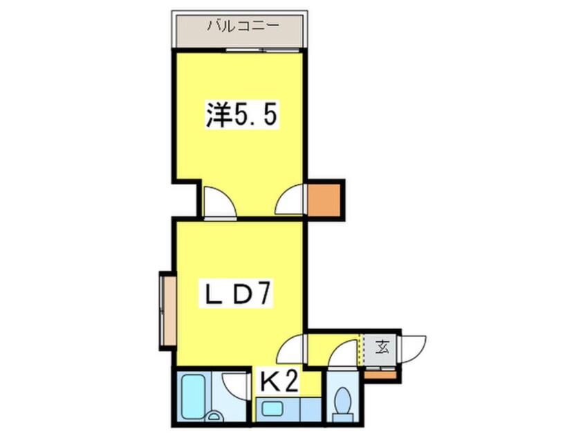 間取図 南１西１８丁目ビル