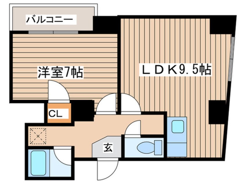 間取図 南１西１８丁目ビル