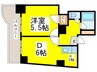 南１西１８丁目ビル 1DKの間取り