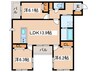 BRAMA南11条 3LDKの間取り