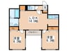 BRAMA南11条 2LDKの間取り
