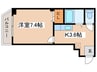 ヒルサイドシティ 1Kの間取り