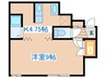 ベルエアー本通Ⅱ 1Kの間取り