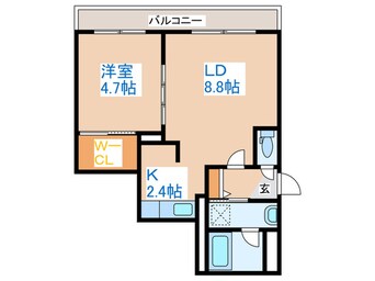 間取図 ラピスブラオ八軒