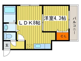 間取図 エアフォルグ北大Ⅱ