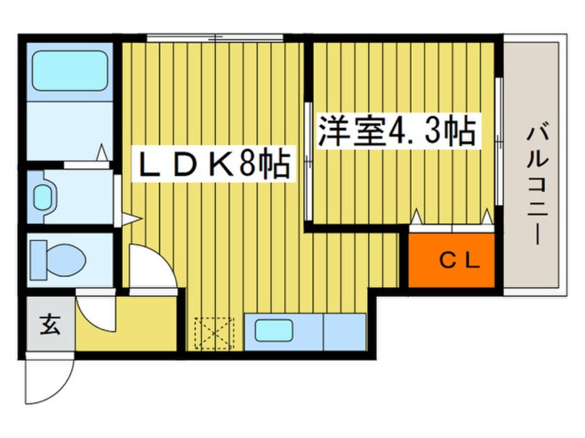 間取図 エアフォルグ北大Ⅱ