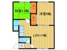 マンション山岸B 2LDKの間取り