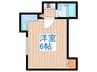 中央コーポ 1Rの間取り