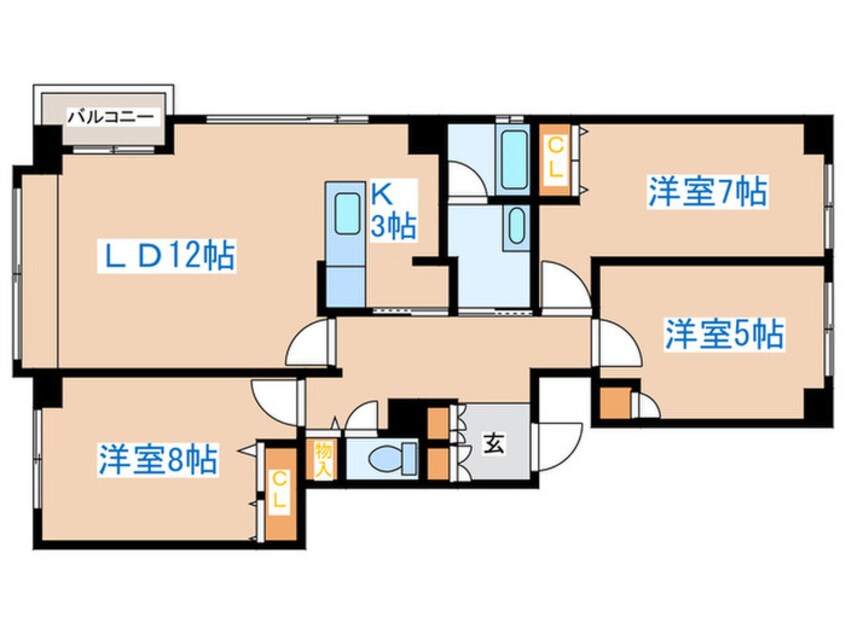 間取図 ＰＬＵＭＣＯＵＲＴ