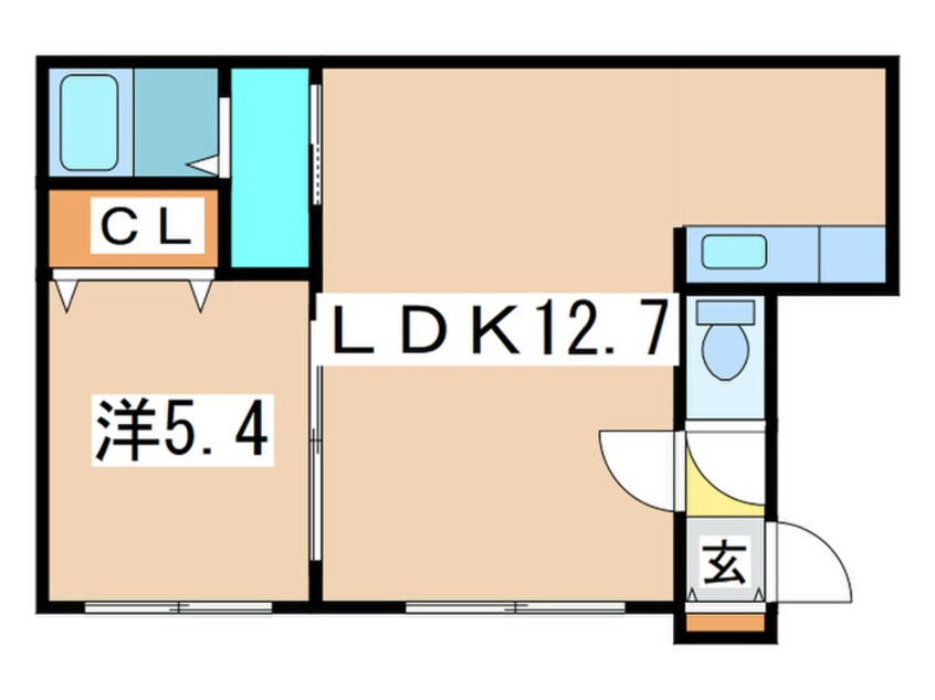 間取図 グランメール幌西A
