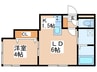 PRIMECOURT北円山 1LDKの間取り