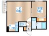 Ｎｏｒｔｈ　Ｐｏｉｎｔｓ発寒 1LDKの間取り