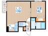 Ｎｏｒｔｈ　Ｐｏｉｎｔｓ発寒 1LDKの間取り