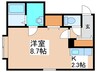 ルーミナスあいの里 1Kの間取り