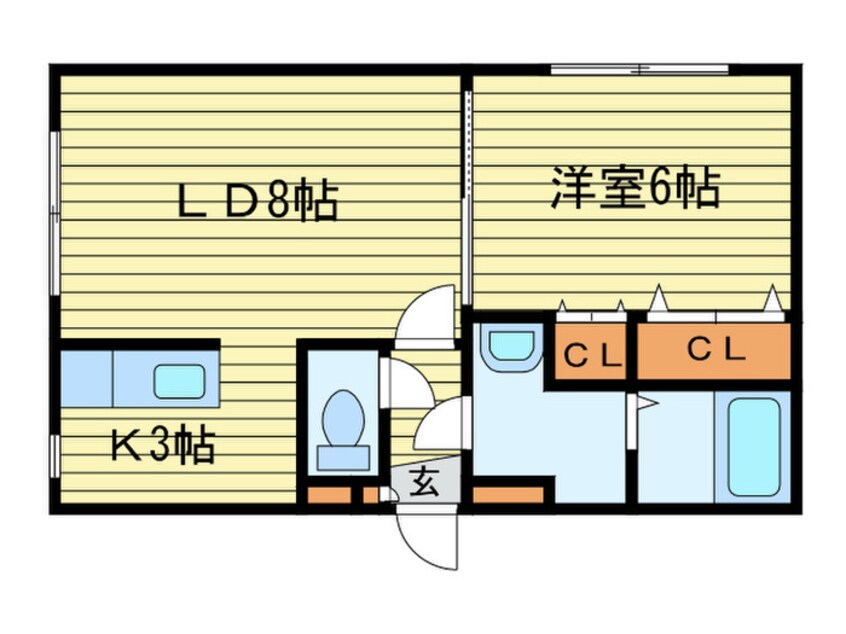 間取図 グランピア環状通東