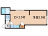 キラメック月寒中央 1DKの間取り