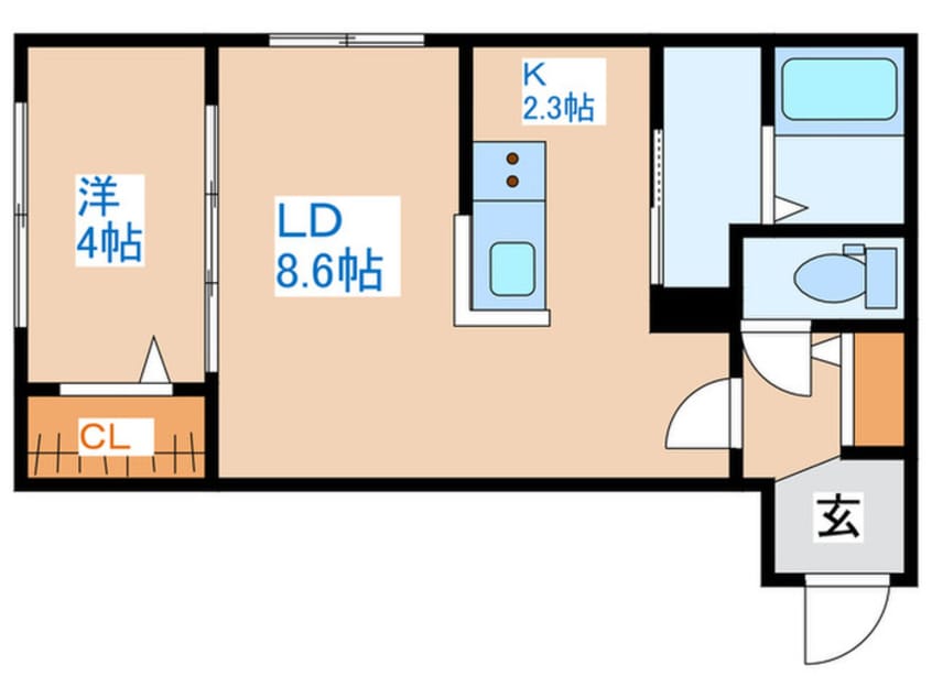 間取図 S-RESIDENCE琴似駅前