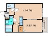 サンステ－ジ菊水 1LDKの間取り