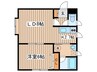 ラキア２１ 1LDKの間取り