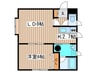 ラキア２１ 1LDKの間取り