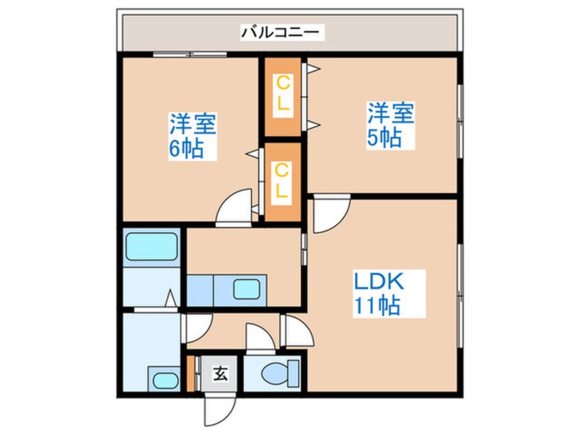 間取図 ＴＯＭＳ６１１