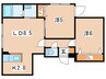 ミルフィーユ 2LDKの間取り