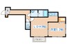 シンセリティ八軒 1LDKの間取り