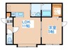 ｸﾞﾗﾝﾒｰﾙ ｼｬﾙﾑ山鼻１７ 1LDKの間取り