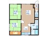 ハイツ寿 2LDKの間取り