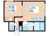 ライブヒア 1LDKの間取り
