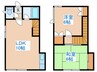 ﾘﾊﾞｰｻｲﾄﾞﾏﾝｼｮﾝ 2LDKの間取り