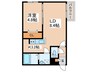 Levante月寒西 1LDKの間取り