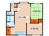 ハイツ第２クラークヒル 2LDKの間取り