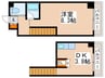 メ－プル北円山 1DKの間取り