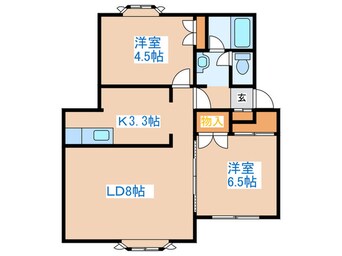 間取図 ハイツリヨ発寒