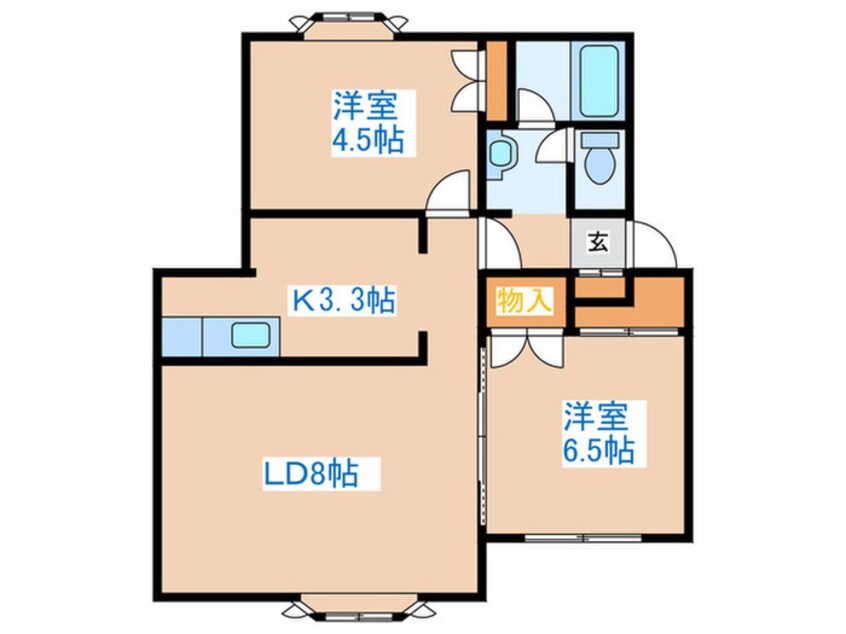 間取図 ハイツリヨ発寒