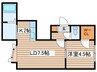 プレシャス八番館 1LDKの間取り