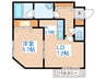 ハイツ緑ヶ丘 1LDKの間取り