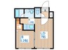 ブランノワ－ルレサンテ５１４ 1LDKの間取り