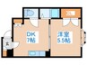 グランメ－ル南８条 1DKの間取り