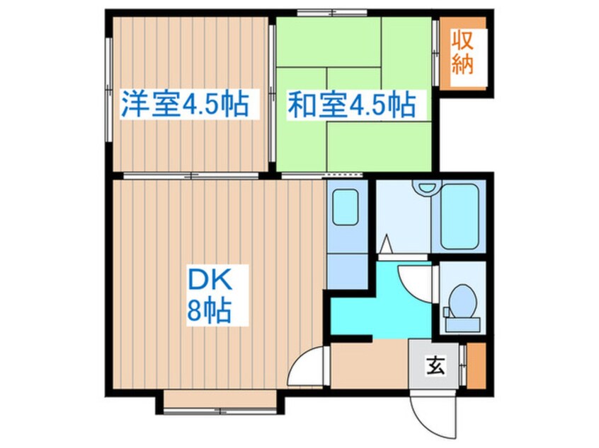 間取図 プレミエ－ル南郷Ｃ