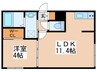 Le Soleil de Maruyama 1LDKの間取り