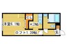 ファインブルーム学園前 1Kの間取り
