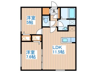 間取図 Ｓ-ＦＯＲＴ学園前