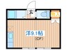 ツインブランシェ東館 1Rの間取り