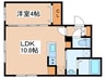 Leia月寒 1LDKの間取り