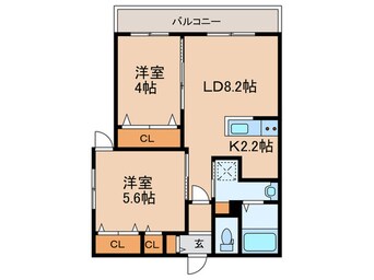 間取図 Leia月寒